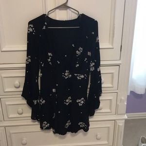 Free people embroidered wrap dress size 0